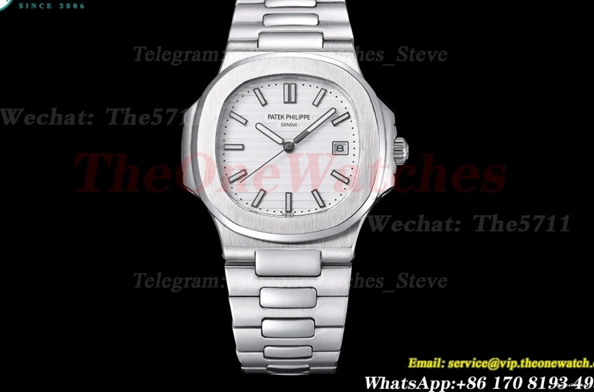 SS MY8215 Nautilus 5711 40mm SS GDF Dial White 0123